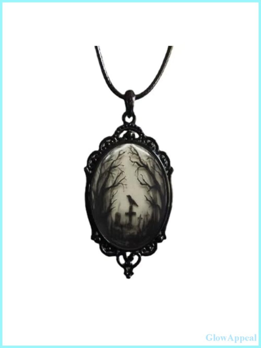 Goth Crow Pendant Necklace Set Stainless Steel Choker Halloween Witch